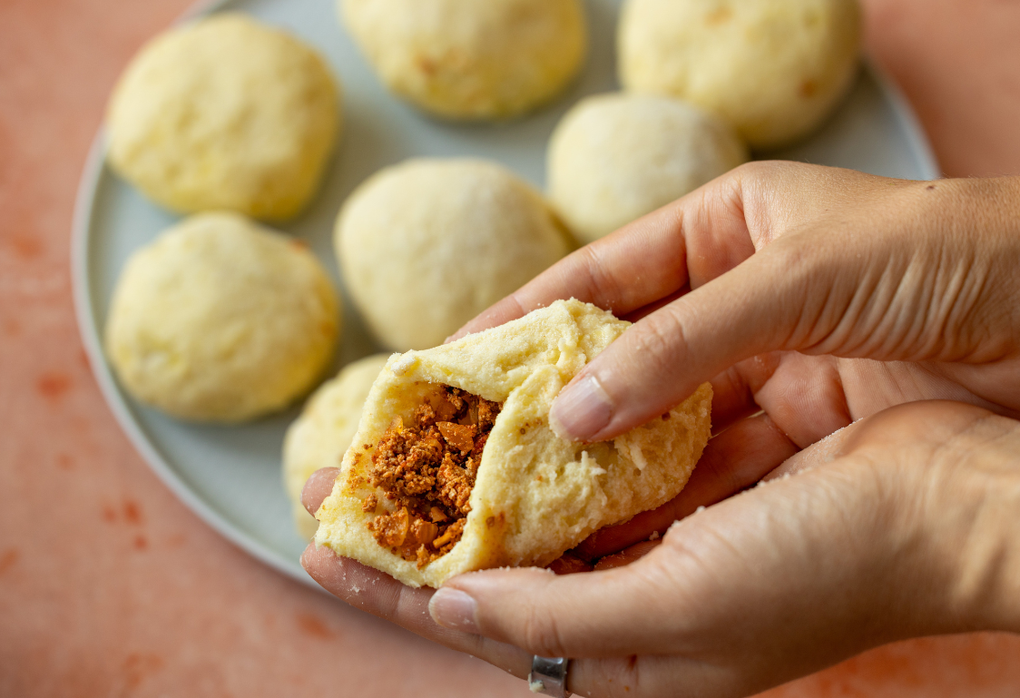 Găluște de cartofi umplute cu tofu - pregătirea găluștelor