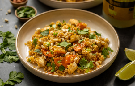 Fitness recept: Restovaná quinoa s tofu a arašídy