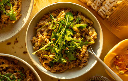 Rețetă Fitness: Paste cu sos de dovleac vegan