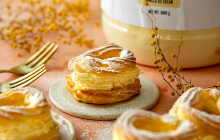 Rețetă fitness: Inele choux cu cremă de budincă