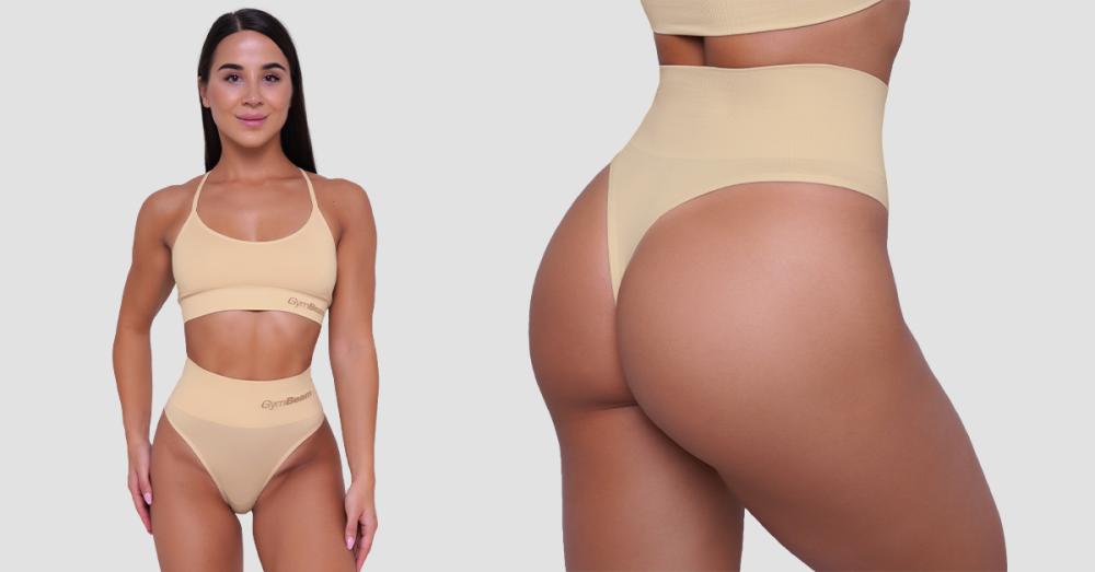 Chiloți brazilieni 2Pack Nude - GymBeam 