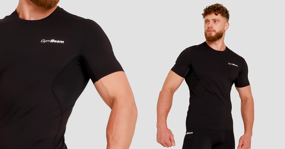 Tricou de compresie High Black - GymBeam