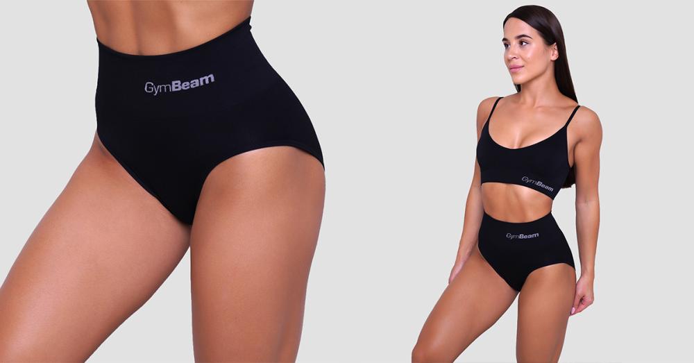 Chiloți Highrise 2Pack Black - GymBeam 