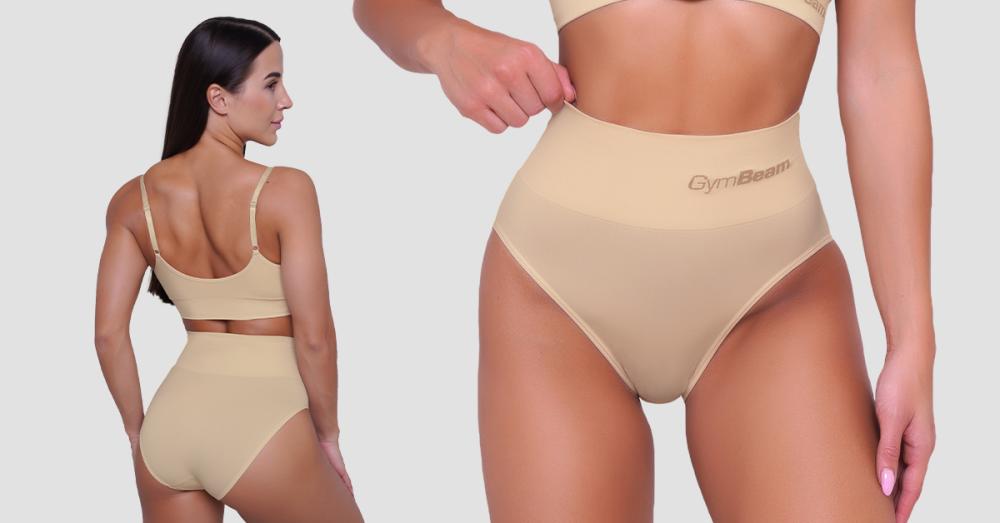 Chiloți Highrise 2Pack Nude - GymBeam 