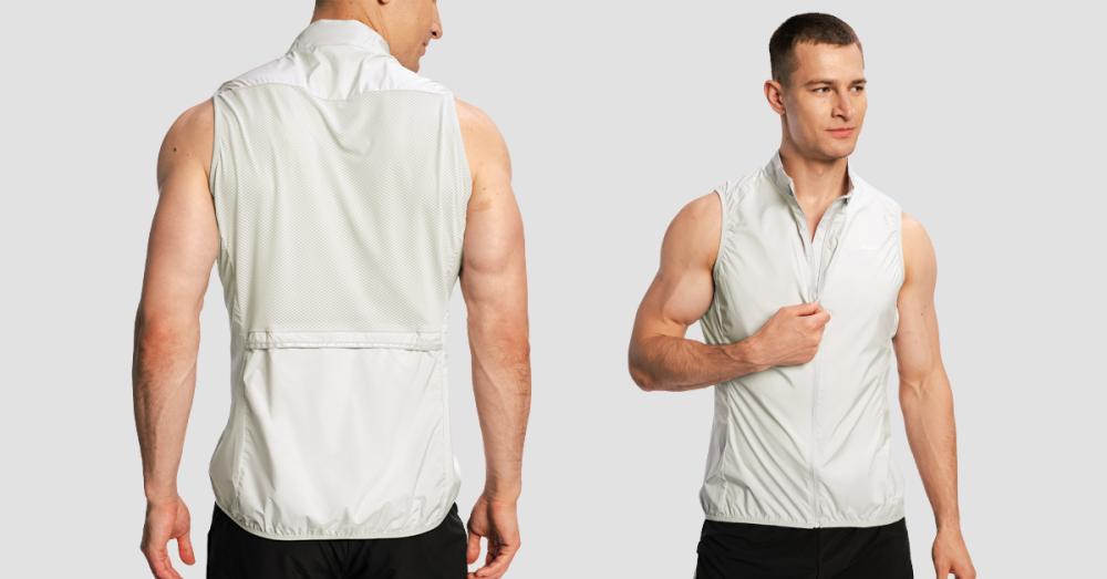 Vestă de alergare pentru bărbați Pulse X Gray - GymBeam