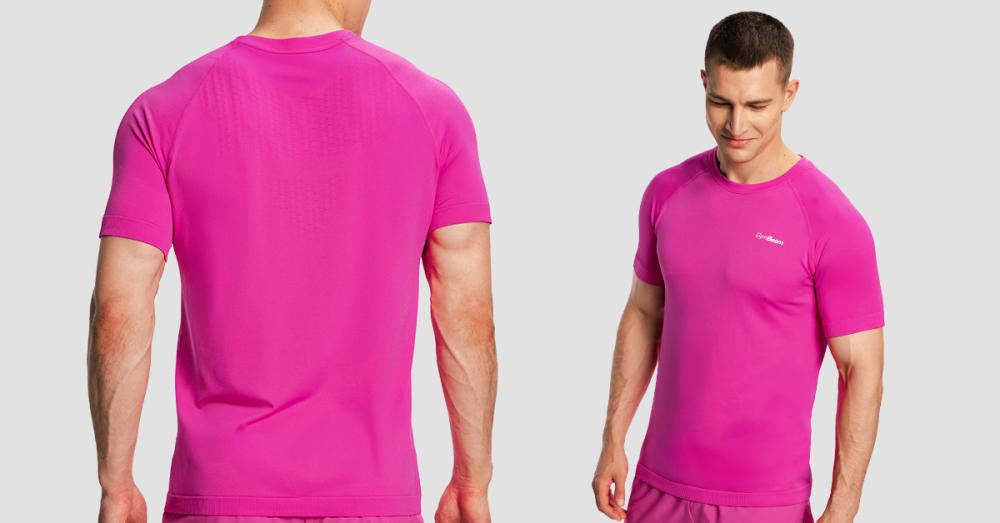 Tricou de alergare pentru bărbați Pulse X Purple - GymBeam