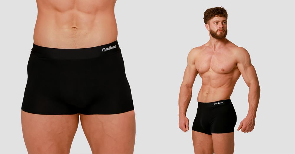 Boxeri pentru bărbați Soft 2Pack Black - GymBeam 