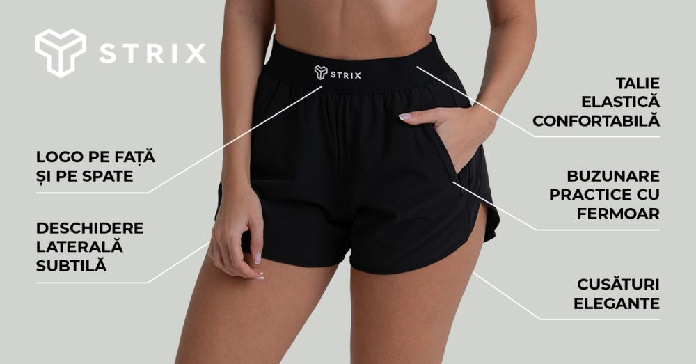 Pantaloni scurți pentru femei ZOA Black - STRIX