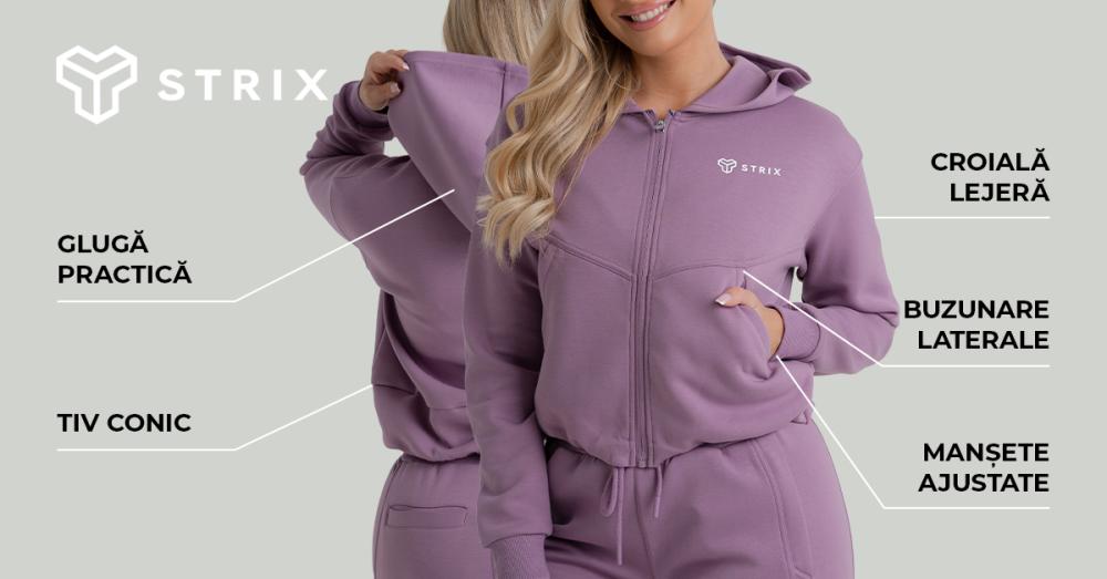 Hanorac pentru femei ZOA Zip-Up Orchid - STRIX