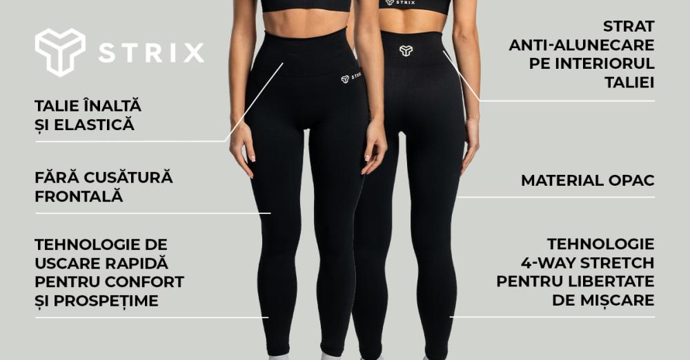 Colanți pentru femei Seamless Black - STRIX
