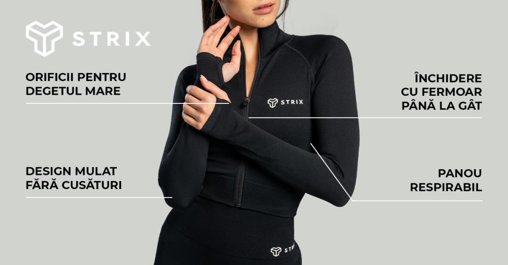 Top pentru femei Cropped Seamless Black - STRIX