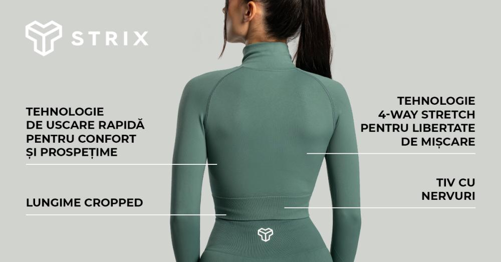 Top pentru femei Cropped Seamless Moss - STRIX