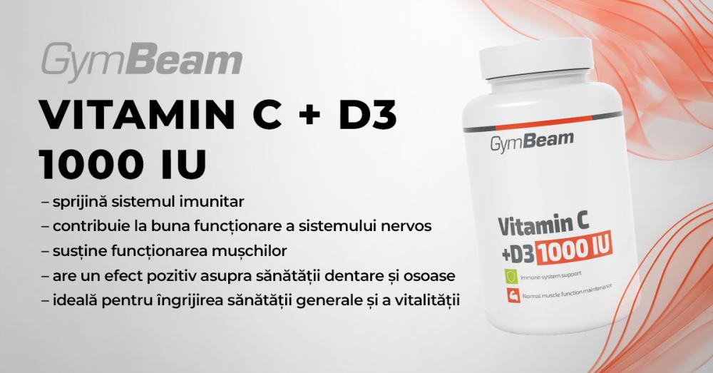 Vitamina C + D3 1000 IU - GymBeam