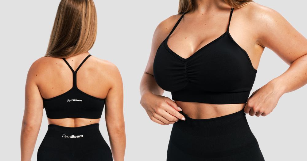 Sutien Sport Seamless Sculpt Black - GymBeam