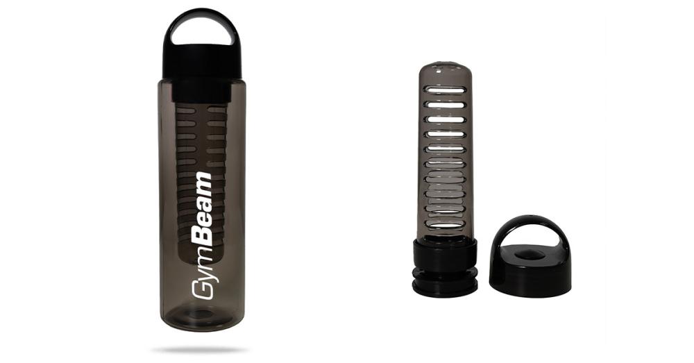 Sticlă sport Infuser All-Black 700 ml - GymBeam