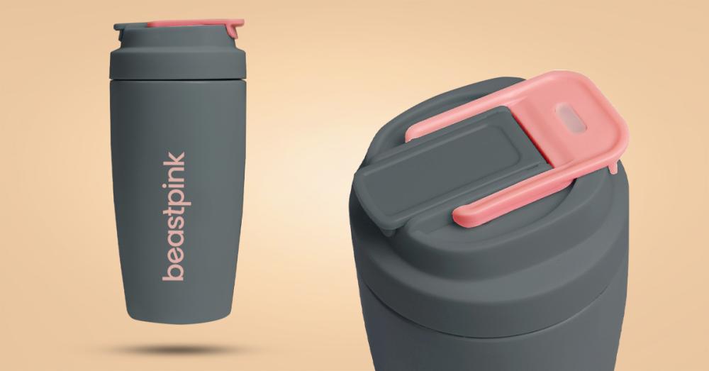 Termos 500 ml Grey - BeastPink