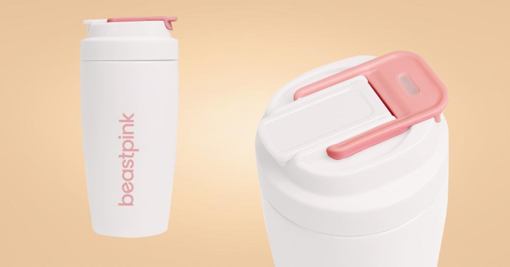 Termos 500 ml White - BeastPink