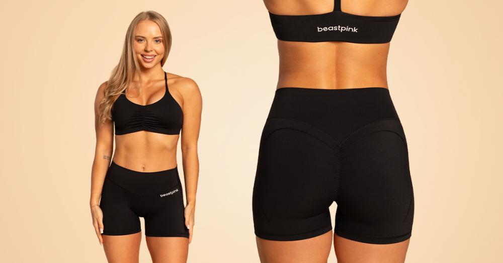 Pantaloni scurți pentru femei Grace Black - BeastPink