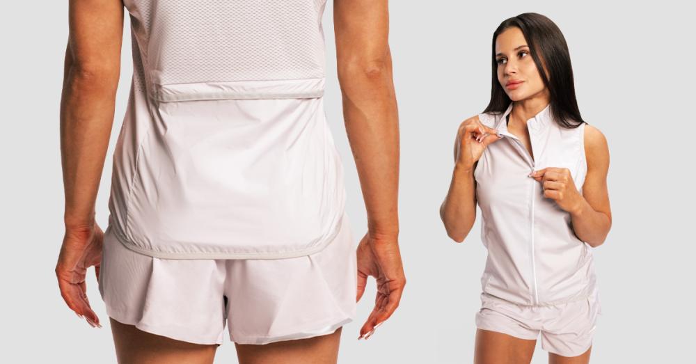 Vestă de alergare pentru femei Pulse X Gray - GymBeam