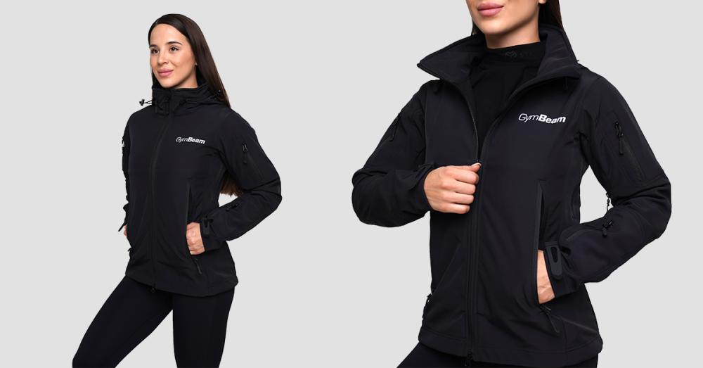 Geacă pentru femei Softshell Black - GymBeam