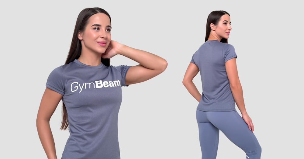 Tricou pentru femei Mesh Essence Denim Blue - GymBeam