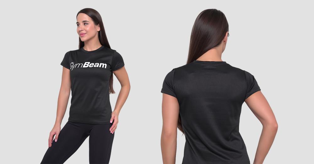 Tricou pentru femei Mesh Essence Black - GymBeam