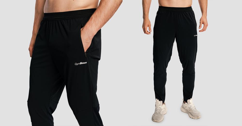 Pantaloni de alergare pentru bărbați Pulse X Black - GymBeam