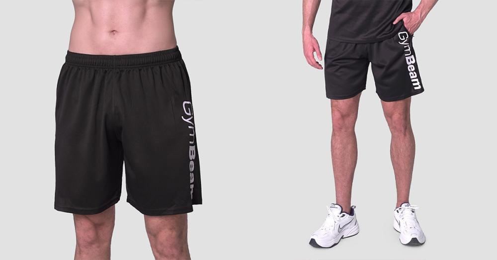 Pantaloni scurți Mesh Essence Black - GymBeam