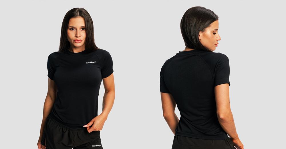 Tricou de alergare pentru femei Pulse X Black - GymBeam