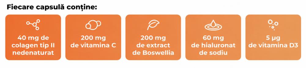Complex de colagen de tip II pentru articulații - GymBeam