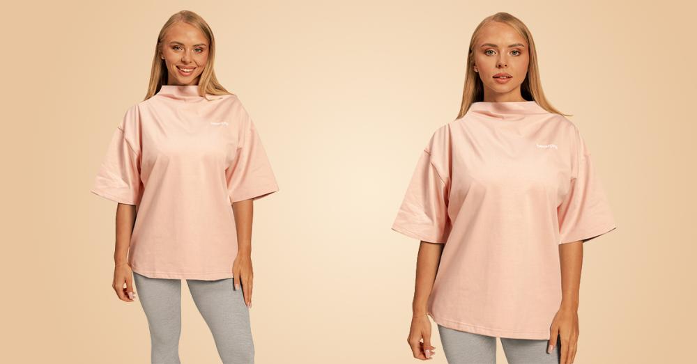 Tricou pentru femei Oversized Bliss Pink - BeastPink 
