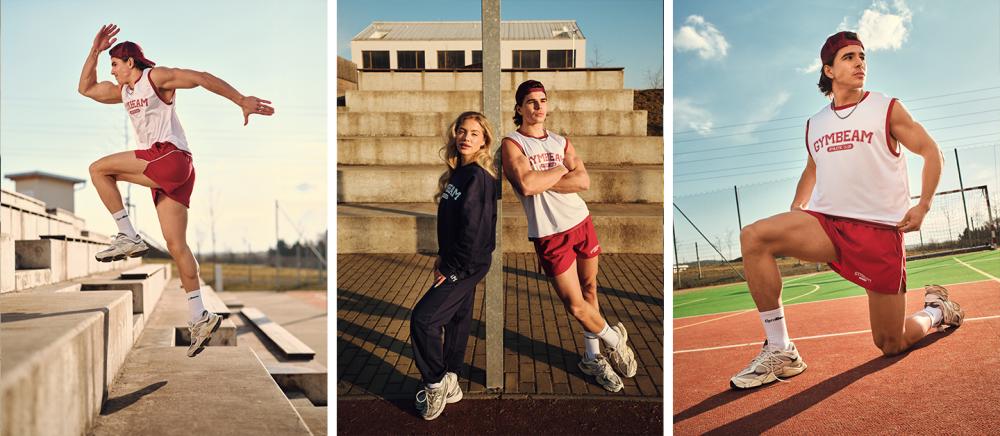 Pantaloni scurți Varsity Red - GymBeam