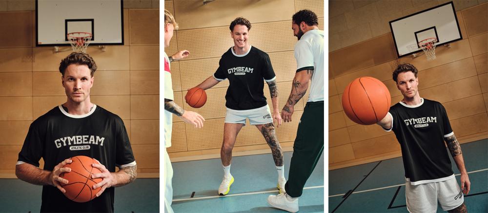 Tricou Oversized Varsity Black - GymBeam