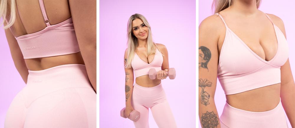 Sutien sport Luma Baby Pink - GymBeam