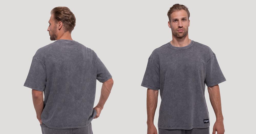 Tricou Persistence Washed Gri - GymBeam