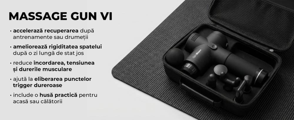 Efectele Pistolului de masaj VI Black - GymBeam