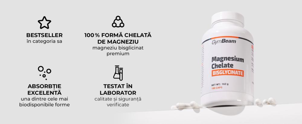 Magneziu chelat (bisglicinat) - GymBeam