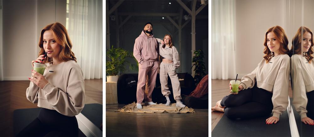 Hanorac pentru femei Cropped Aura Grey - GymBeam