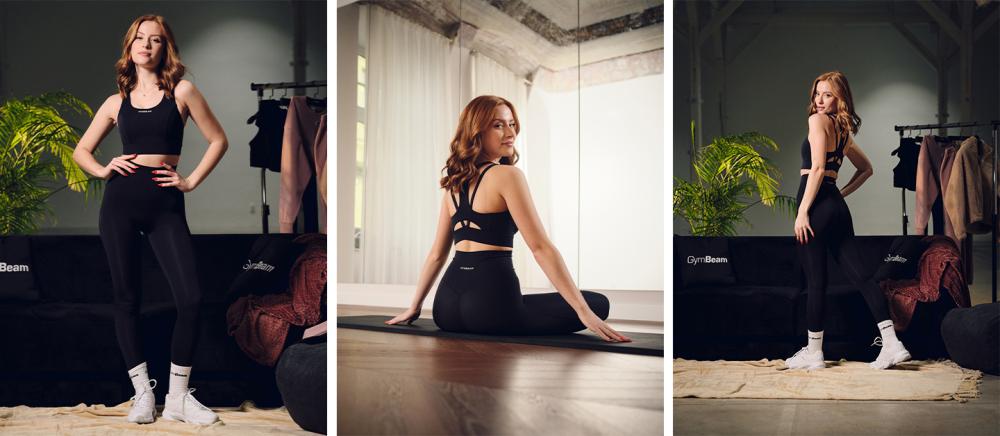 Colanți pentru femei Aura Black - GymBeam