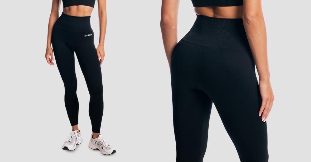 Colanți pentru femei GymBabe Black - GymBeam