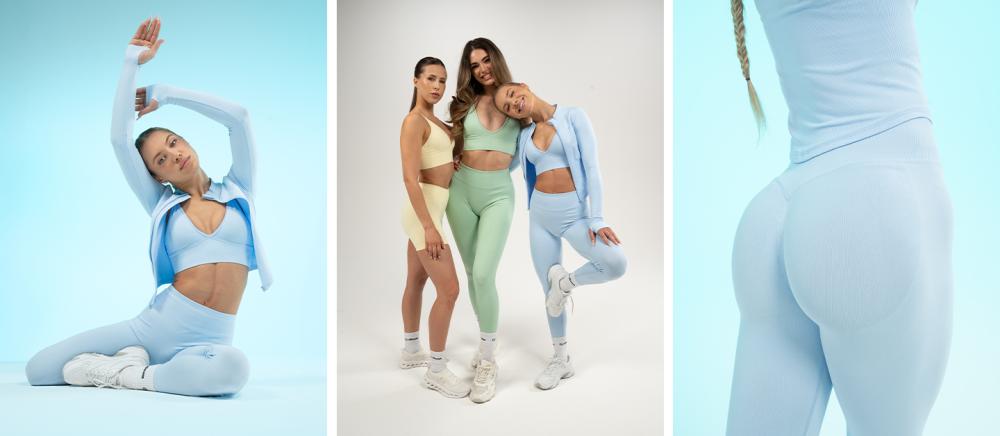 Colanți pentru femei Luma Baby Blue - GymBeam