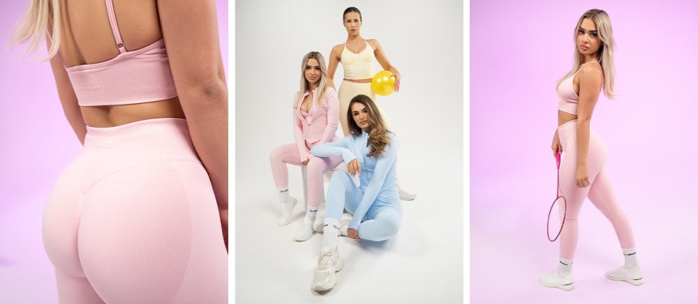 Colanți pentru femei Luma Baby Pink - GymBeam