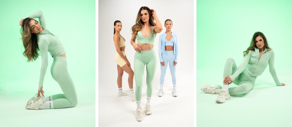 Colanți pentru femei Luma Pistachio - GymBeam