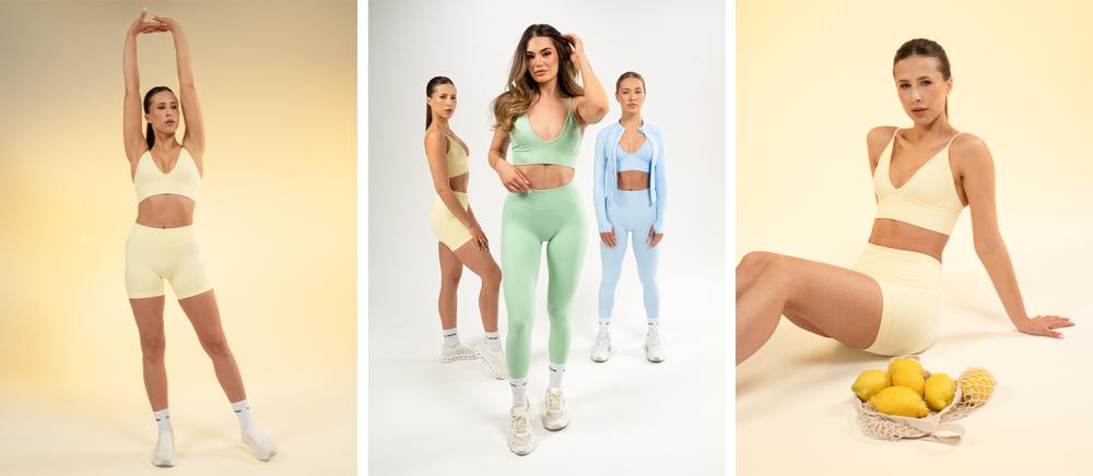 Pantaloni scurți pentru femei Luma Butter Yellow - GymBeam