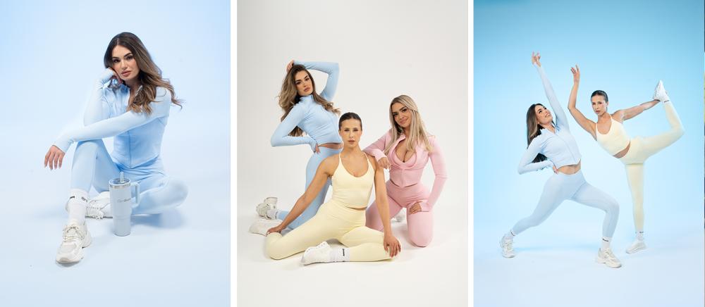 Top sport pentru femei Luma Baby Blue - GymBeam