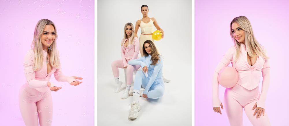 Top sport pentru femei Luma Baby Pink - GymBeam