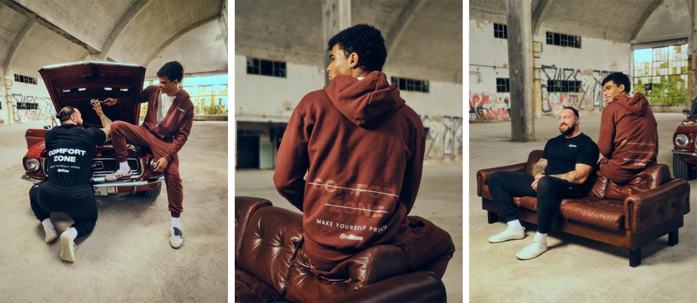 Hanorac cu fermoar Zone Cherrywood - GymBeam