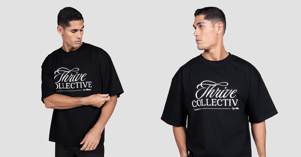 Tricou Thrive Black - GymBeam