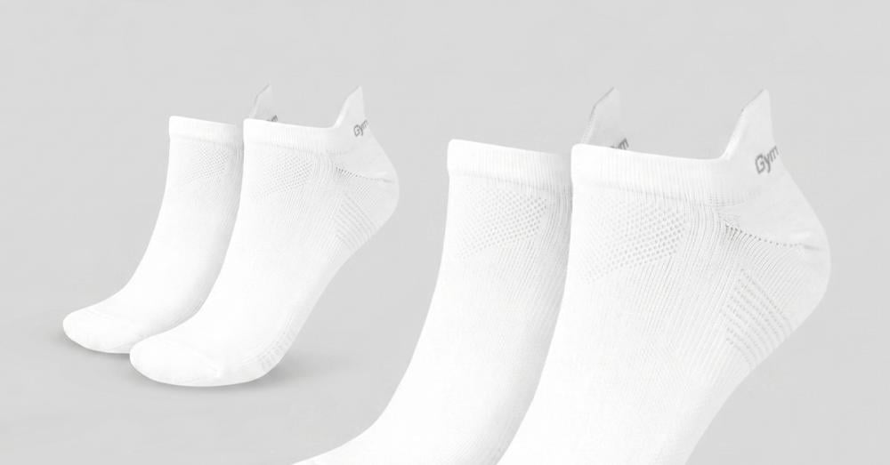Șosete Tab 3Pack White - GymBeam