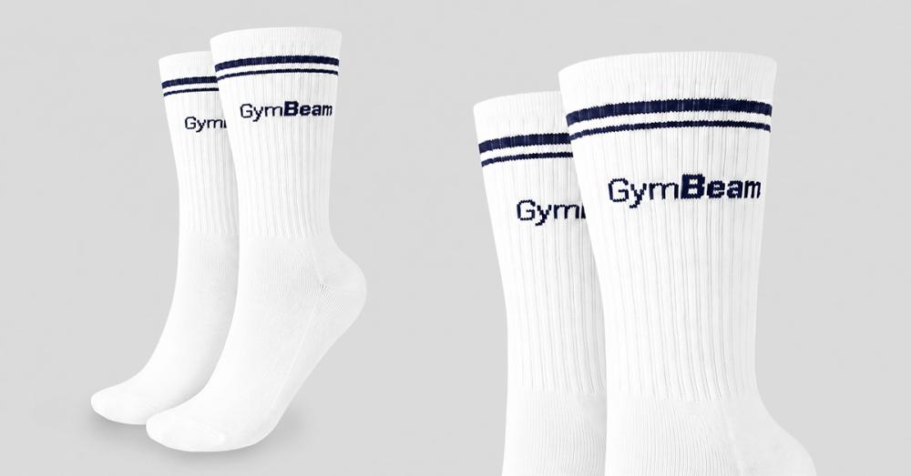 Crew Socks alb - GymBeam
